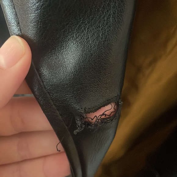 Ricki’s long black faux leather jacket - Picture 4 of 4